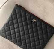 Chanel Classic Zipped Pouch AP4021 Black Caviar 27.5cm - 3