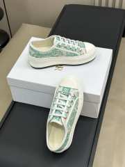 Dior Walk'n'Dior Platform Sneaker Cotton Embroidered with Aquamarina Toile de Jouy Sauvage Motif - 5