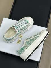 Dior Walk'n'Dior Platform Sneaker Cotton Embroidered with Aquamarina Toile de Jouy Sauvage Motif - 3