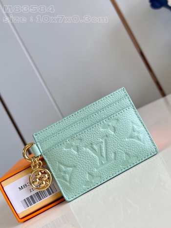 Louis Vuitton Charms Card Holder Spring Green M83584 10cm