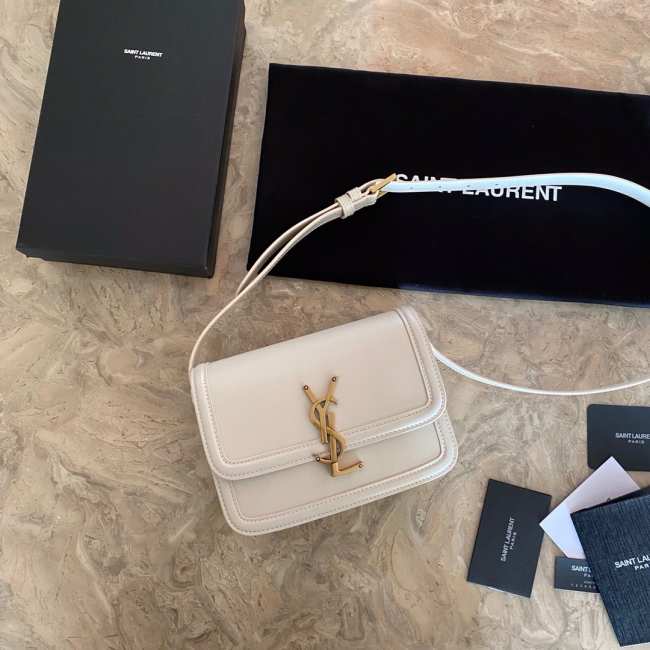 YSL Solferino Small In Box Saint Laurent Leather White Size 19cm - 1