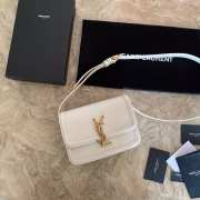 YSL Solferino Small In Box Saint Laurent Leather White Size 19cm - 1