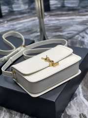 YSL Solferino Medium In Box Saint Laurent Leather White Size 23cm - 5