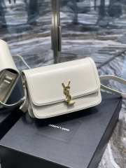 YSL Solferino Medium In Box Saint Laurent Leather White Size 23cm - 3