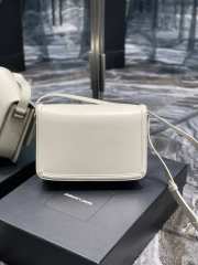 YSL Solferino Medium In Box Saint Laurent Leather White Size 23cm - 2