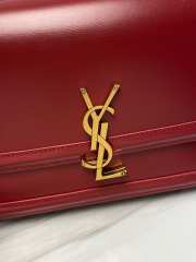 YSL Solferino Medium In Box Saint Laurent Leather Red Size 23cm - 5