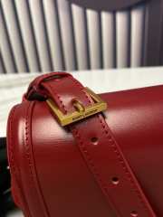 YSL Solferino Medium In Box Saint Laurent Leather Red Size 23cm - 2