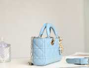 Dior Small Lady D-Joy Bag Placid Blue Cannage Lambskin Size 22cm - 4