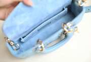 Dior Small Lady D-Joy Bag Placid Blue Cannage Lambskin Size 22cm - 3