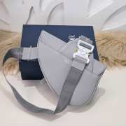 Dior 1947 Grey Leather Crossbody Bag 25.5cm - 3