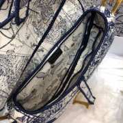 Dior Canvas Embroidered Around the World Saddle Bag 25.5cm - 5