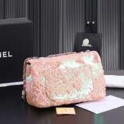 Chanel Sequins Flap Bag in Pink 25cm - 2