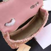 Chanel Sequins Flap Bag in Pink 25cm - 3