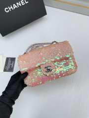 Chanel Sequins Flap Bag in Pink 20cm - 1