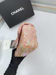 Chanel Sequins Flap Bag in Pink 20cm - 6