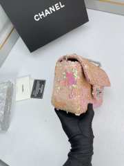 Chanel Sequins Flap Bag in Pink 20cm - 5