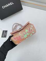 Chanel Sequins Flap Bag in Pink 20cm - 3