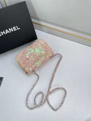 Chanel Sequins Flap Bag in Pink 20cm - 2