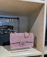 Chanel Pink Diamond Flap Bag 25cm - 2