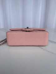 Chanel Flap Bag Lambskin Pink with Silver Hardware 20CM - 4