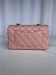 Chanel Flap Bag Lambskin Pink with Gold Hardware 20CM - 5