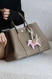 Hermes Garden Party Grey Bag 30cm - 4