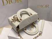 Dior Lady D-Joy Micro Bag White Patent Cannage Calfskin 16cm - 3