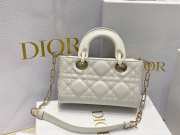 Dior Lady D-Joy Micro Bag White Patent Cannage Calfskin 16cm - 4