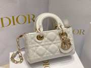 Dior Lady D-Joy Micro Bag White Patent Cannage Calfskin 16cm - 5