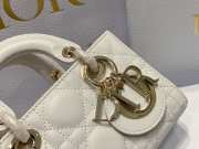 Dior Lady D-Joy Micro Bag White Patent Cannage Calfskin 16cm - 6