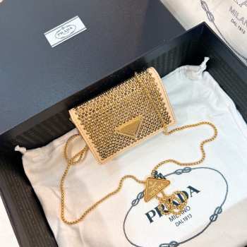 Prada Gold Crystal Bag 11.5cm