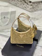 Prada Satin Crystal Mini-Bag Gold 23cm - 1