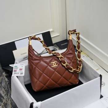 Chanel Small Hobo Bag AS4922 Brown 22.5cm