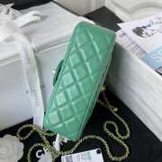 Chanel 23k Flap Gold Ball Square Green Bag 20cm - 5