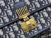 Dior Addict Oblique Canvas Navy Blue Bag 24cm - 6