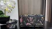 Dior Medium Lady D-Lite Black Multicolor Dior Herbarium Embroidery Bag 24cm - 2