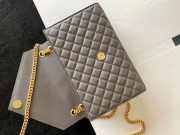 YSL Envelope Medium Chain Grey Bag 24cm - 3