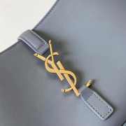 YSL Le 5 A 7 Hobo Bag In Smooth Leather Storm 23cm - 2