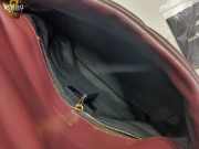 YSL Loulou Puffer Handbag 29cm Wine Red with Gold Hardware - 3