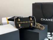 Chanel Mini Van Minaudiere Black/White/Gold AS4590 16cm - 4