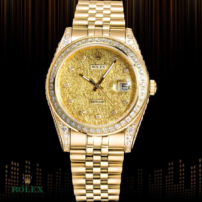 Rolex Day Date Gold Watch with Diamond 41mm - 1