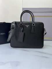 Prada Business Leather Black Bag 36cm - 1