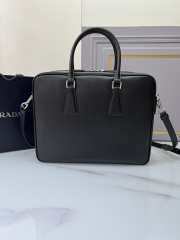 Prada Business Leather Black Bag 36cm - 6