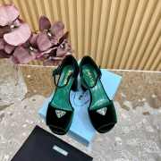 Prada Velvet platform Laurel Green Sandals - 3