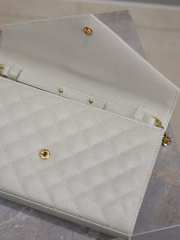 YSL Envelope White Monogram Chain Bag 22.5cm - 6