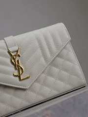 YSL Envelope White Monogram Chain Bag 22.5cm - 2