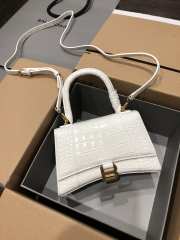 Balenciaga Hourglass White Bag with Gold Hardware 23cm - 1