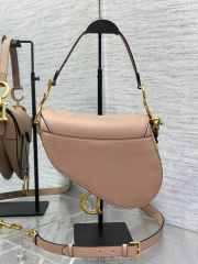 Dior Large Saddle Bag Bean Pink 24cm - 5