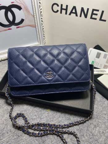 Chanel WOC Caviar Navy Blue Bag 19cm