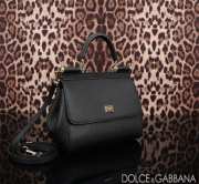 Dolce & Gabbana Sicily handbag in Black 20cm - 5